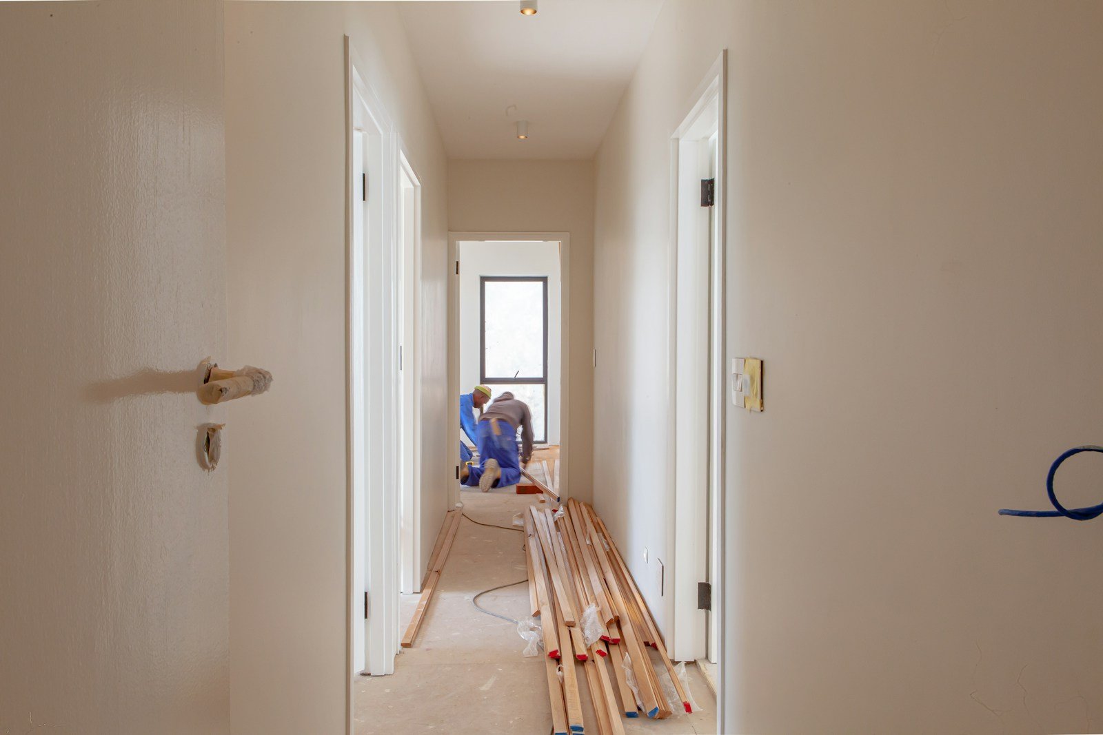 Interior trim and carpentry work in progress